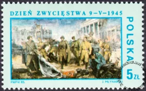 40 rocznica zwycięstwa nad faszyzmem znaczek numer 2825