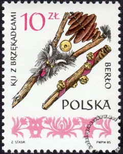 Polskie ludowe instrumenty muzyczne znaczek numer 2832