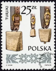 Polskie ludowe instrumenty muzyczne znaczek numer 2835