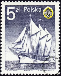 40 rocznica Marynarki Wojennej znaczek numer 2837