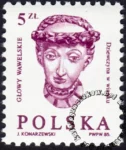 Głowy wawelskie znaczek numer 2838