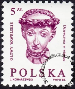 Głowy wawelskie znaczek numer 2838