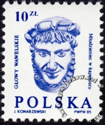 Głowy wawelskie znaczek numer 2839