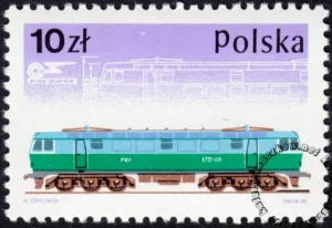 40 lecie fabryki taboru kolejowy PAFAWAG we Wrocławiu znaczek numer 2846