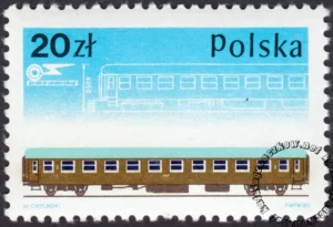 40 lecie fabryki taboru kolejowy PAFAWAG we Wrocławiu znaczek numer 2848