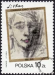 100 rocznica urodzin Stanisława Ignacego Witkiewicza znaczek numer 2860