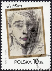 100 rocznica urodzin Stanisława Ignacego Witkiewicza znaczek numer 2860