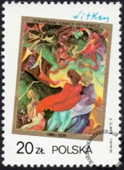 100 rocznica urodzin Stanisława Ignacego Witkiewicza znaczek numer 2862