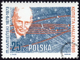 Kometa Halleya znaczek numer 2866