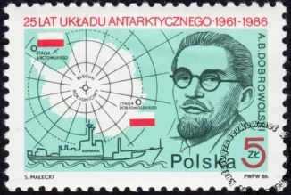 25 lat Układu Antarktycznego znaczek numer 2885
