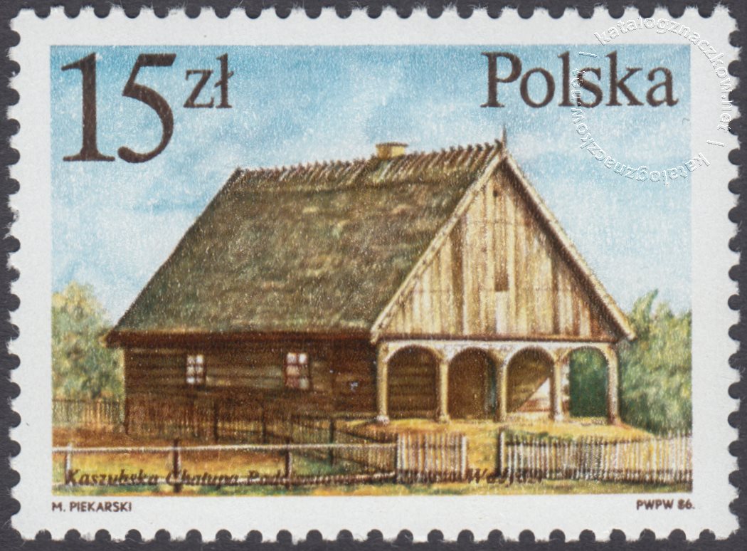 Polskie budownictwo drewniane znaczek nr 2915