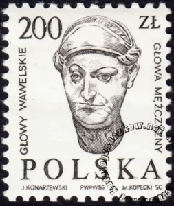 Głowy wawelskie znaczek numer 2910