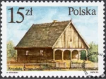 Polskie budownictwo drewniane znaczek numer 2915
