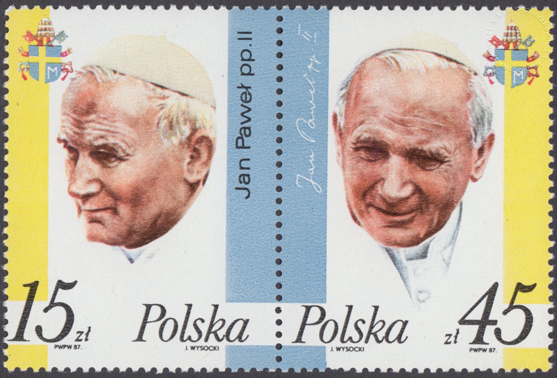 III wizyta papieża Jana Pawła II w Polsce znaczki nr 2951-2952