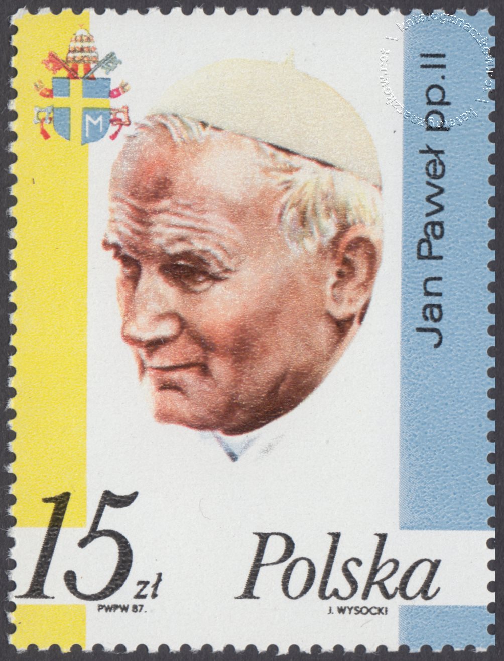 III wizyta papieża Jana Pawła II w Polsce znaczek nr 2951