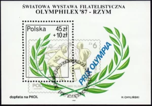 Światowa Wystawa Filatelistyczna Olimphilex 87 blok numer 90