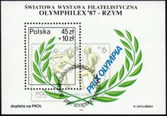 Światowa Wystawa Filatelistyczna Olimphilex 87 blok numer 90