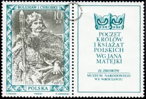 Poczet królów i książąt polskich znaczek nr 2983 + przywieszka