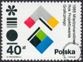 Międzynarodowy Rok Projektowania Graficznego znaczek numer 2993