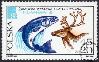 Światowa Wystawa Filatelistyczna Finlandia 88 znaczek numer 3000