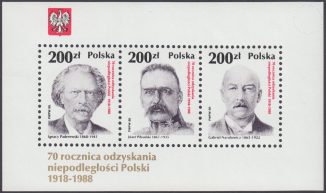 70 rocznica odzyskania niepodległości Polski 1918-1988 - Blok 93