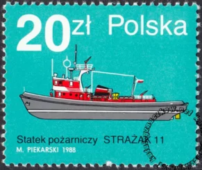 Statki pożarnicze znaczek numer 3040