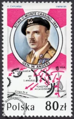 45 rocznica bitwy o Monte Cassino znaczek numer 3055