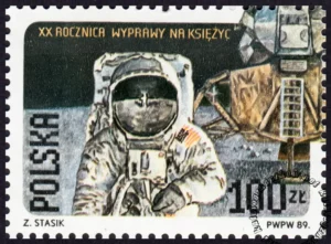 20 rocznica pierwszego lądowania na Księżycu znaczek numer 3062