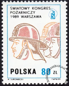 Światowy Kongres Pożarniczy w Warszawie znaczek numer 3064