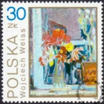Kwiaty w malarstwie polskim znaczek numer 3090
