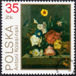 Kwiaty w malarstwie polskim znaczek numer 3091