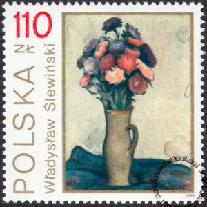 Kwiaty w malarstwie polskim znaczek numer 3095