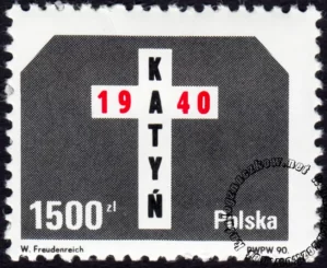 50 rocznica męczeńskiej śmierci polskich oficerów w Katyniu znaczek numer 3126