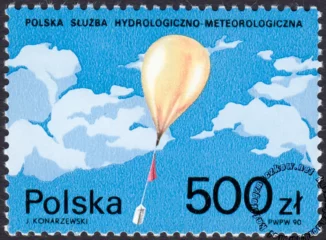 Polska Służba Hydrologiczno-Meteorologiczna znaczek numer 3127