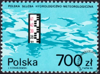 Polska Służba Hydrologiczno-Meteorologiczna znaczek numer 3128