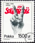 10 rocznica powstania NSZZ Solidarność znaczek numer 3133