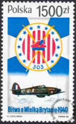 50 rocznica bitwy o Wielką Brytanię znaczek numer 3153