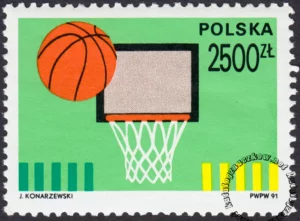 100 lat koszykówki znaczek numer 3192