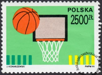 100 lat koszykówki znaczek numer 3192
