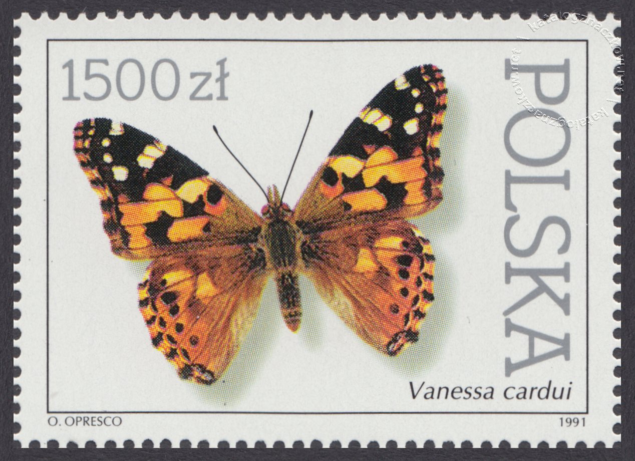 Motyle z kolekcji Instytutu Zoologii PAN w Warszawie znaczek nr 3197
