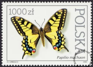 Motyle z kolekcji Instytutu Zoologii PAN w Warszawie znaczek numer 3195