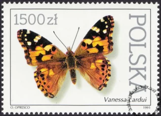 Motyle z kolekcji Instytutu Zoologii PAN w Warszawie znaczek numer 3197