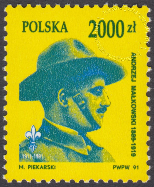 80 lat harcerstwa w Polsce znaczek nr 3210