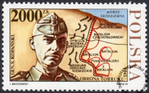 50 rocznica obrony Tobruku znaczek numer 3203