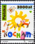 Rysunki dziecięce - Kocham znaczek numer 3239