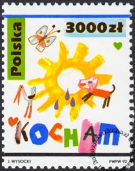 Rysunki dziecięce - Kocham znaczek numer 3239