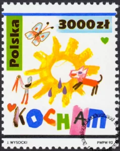 Rysunki dziecięce - Kocham znaczek numer 3239