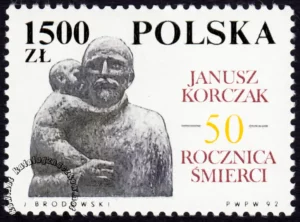 50 rocznica śmierci Janusza Korczaka znaczek numer 3245