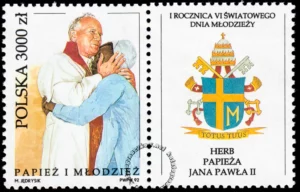 Prymas Tysiąclecia ks. kardynał Stefan Wyszyński, Światowy Dzień Młodzieży znaczek numer 3248+pw