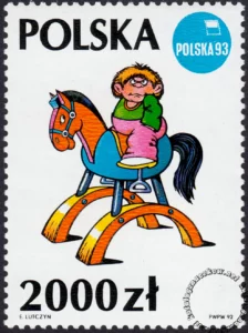 Świat ilustracji Edwarda Lutczyna znaczek numer 3262